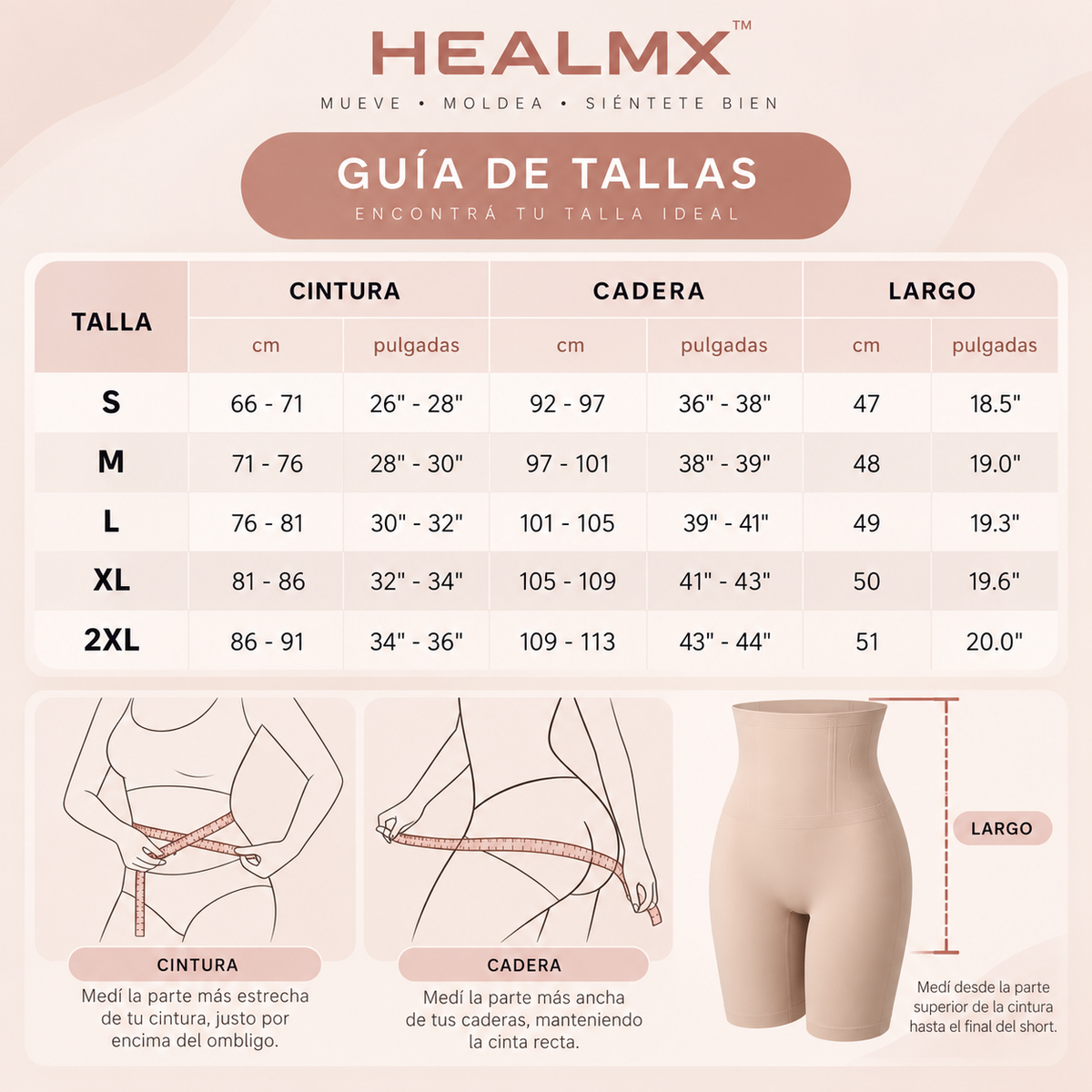 Short Modelador Invisible HEALMX™